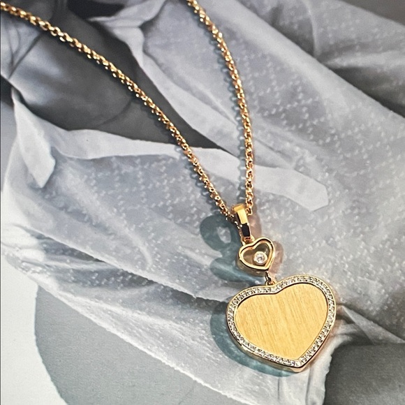 Chopard Gold and Silver Heart Necklace - Picture 1 of 9